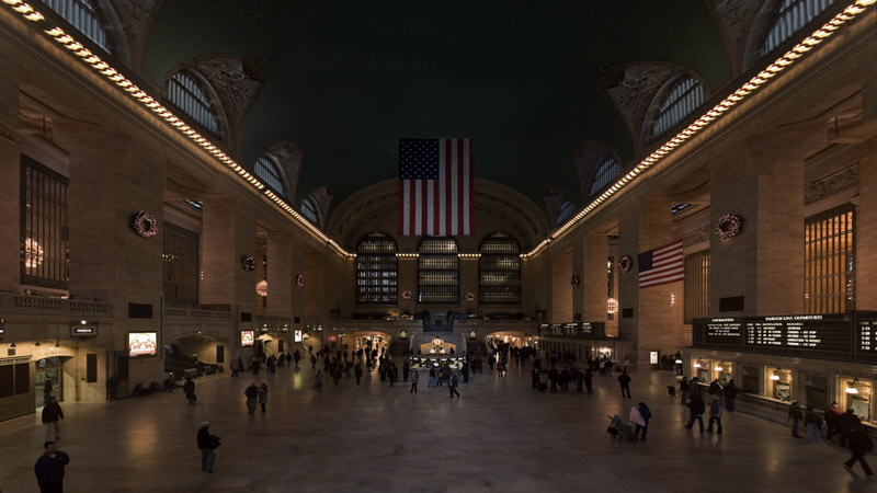 An image of SUNRAY at Grand Central Terminal in New York, an installation by Adam Frank.
